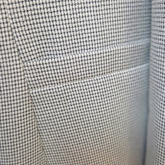 Vintage Amanda Smith Fine Scale Navy Houndstooth Blazer Size 12 EUC - Picture 7 of 15